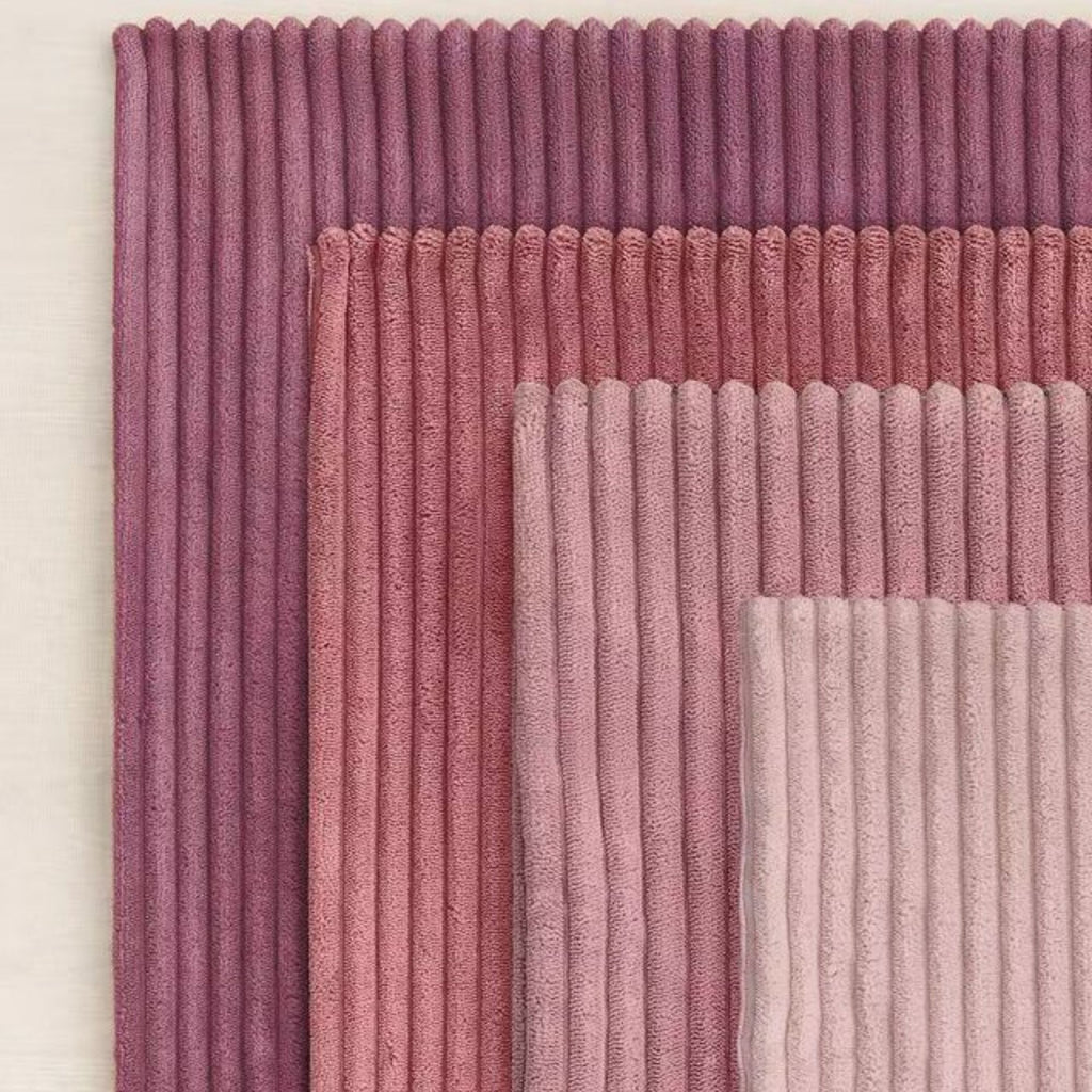 Corduroy Velvet Cushion Covers - Pack of 4 Mix of Pink Shades - 30cm x 50cm