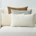 Corduroy Velvet Cushion Covers - Pack of 4 Mix of Beige Shades - 30cm x 50cm