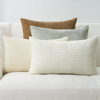 Corduroy Velvet Cushion Covers - Pack of 4 Mix of Beige Shades - 30cm x 50cm