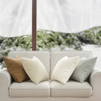 Corduroy Velvet Cushion Covers - Pack of 4 Mix of Beige Shades - 45cm x 45cm