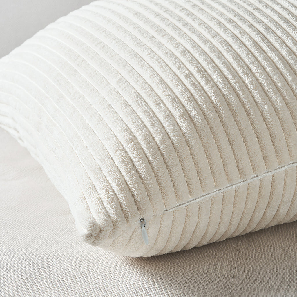 Corduroy Velvet Cushion Covers - Pack of 4 Mix of Beige Shades - 45cm x 45cm