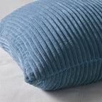 Corduroy Velvet Cushion Covers - Pack of 4 Mix of Blue Shades - 30cm x 50cm