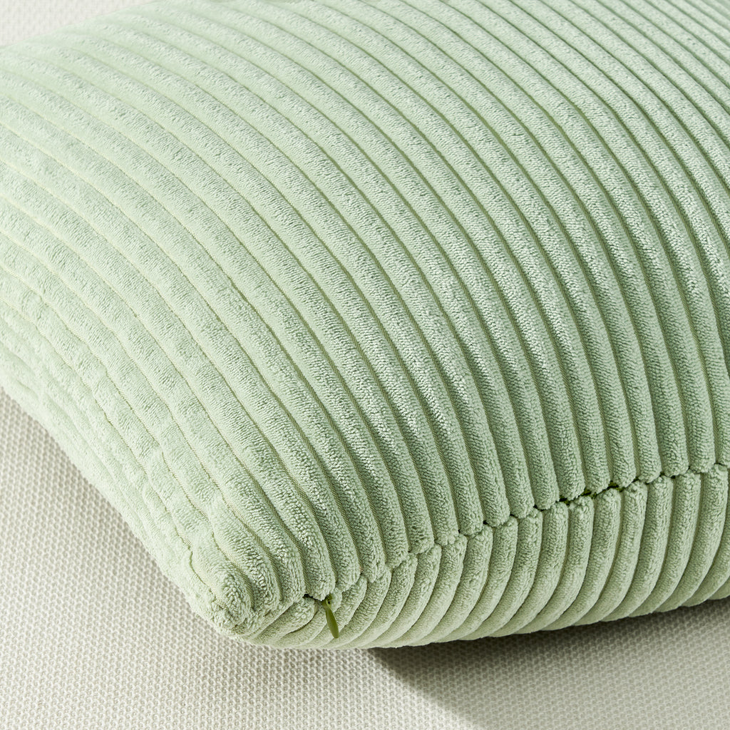 Corduroy Velvet Cushion Covers - Pack of 4 Mix of Green Shades - 45cm x 45cm