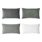 Corduroy Velvet Cushion Covers - Pack of 4 Mix of Grey Shades - 30cm x 50cm