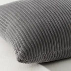 Corduroy Velvet Cushion Covers - Pack of 4 Mix of Grey Shades - 30cm x 50cm
