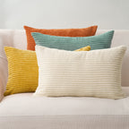 Corduroy Velvet Cushion Covers - Pack of 4 Rainbow - 30cm x 50cm