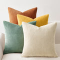 Corduroy Velvet Cushion Covers - Pack of 4 Rainbow - 45cm x 45cm