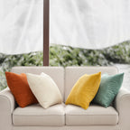 Corduroy Velvet Cushion Covers - Pack of 4 Rainbow - 45cm x 45cm