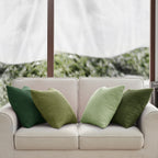 Corduroy Corn Grain Cushion Covers - Pack of 4 Mix of Green Shades - 45cm x 45cm