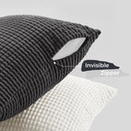 Corduroy Corn Grain Cushion Covers - Pack of 4 Mix of Grey Shades - 45cm x 45cm