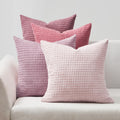 Corduroy Corn Grain Cushion Covers - Pack of 4 Mix of Pink Shades - 45cm x 45cm