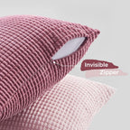 Corduroy Corn Grain Cushion Covers - Pack of 4 Mix of Pink Shades - 45cm x 45cm