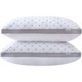 Premium Twin-Pack Bamboo Cooling Plush Down-Like Pillows - Medium to High Profile (2 Pcs) - with Free 2 Quilted Pillow Protectors