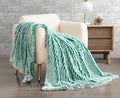 Ultra-Soft Long Tie-Dye Faux Fur Plush Shaggy Throw – Emerald