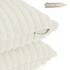 Faux Fur Cushion Covers - Twin-Pack - Snow - 45cm x 45cm