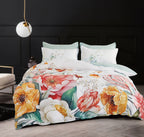 Printed Microfibre Quilt Cover Set - Flora