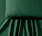 Vintage Washed Cotton Sheet Set with Matching Pillowcases - Forest Green