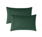 Vintage Washed Cotton Sheet Set with Matching Pillowcases - Forest Green