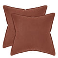 Linen & Cotton Blend European Pillowcases - Twin-Pack - Brick