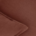 Linen & Cotton Blend European Pillowcases - Twin-Pack - Brick