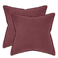 Linen & Cotton Blend European Pillowcases - Twin-Pack - Burgundy