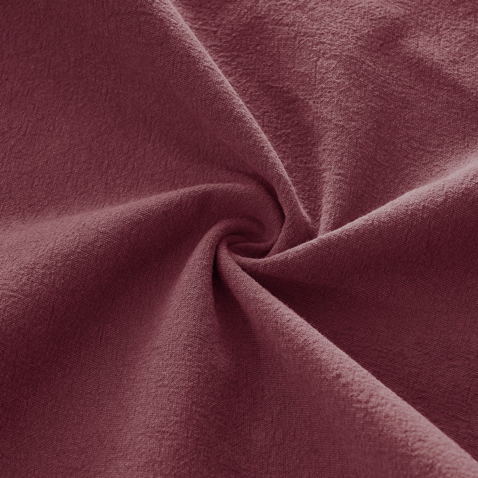 Linen & Cotton Blend European Pillowcases - Twin-Pack - Burgundy