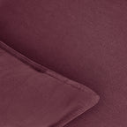 Linen & Cotton Blend European Pillowcases - Twin-Pack - Burgundy