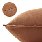 Linen & Cotton Blend European Pillowcases - Twin-Pack - Terracotta