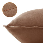 Linen & Cotton Blend Cushion Covers - Twin-Pack - Cocoa Brown
