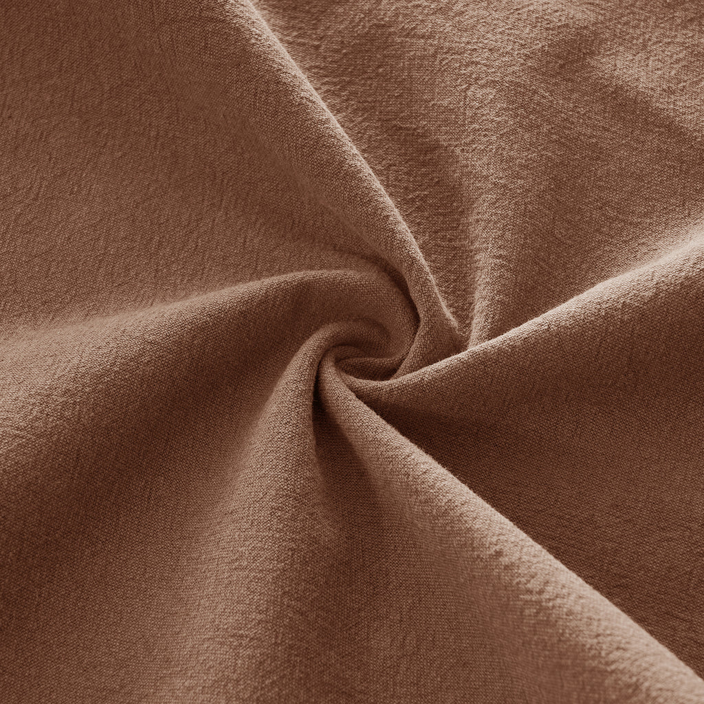 Linen & Cotton Blend Cushion Covers - Twin-Pack - Cocoa Brown