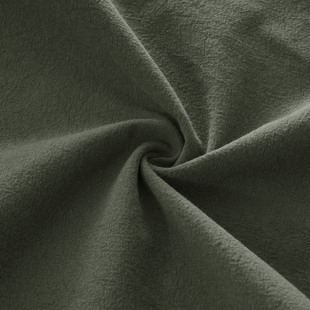 Linen & Cotton Blend Cushion Covers - Twin-Pack - Khaki Green