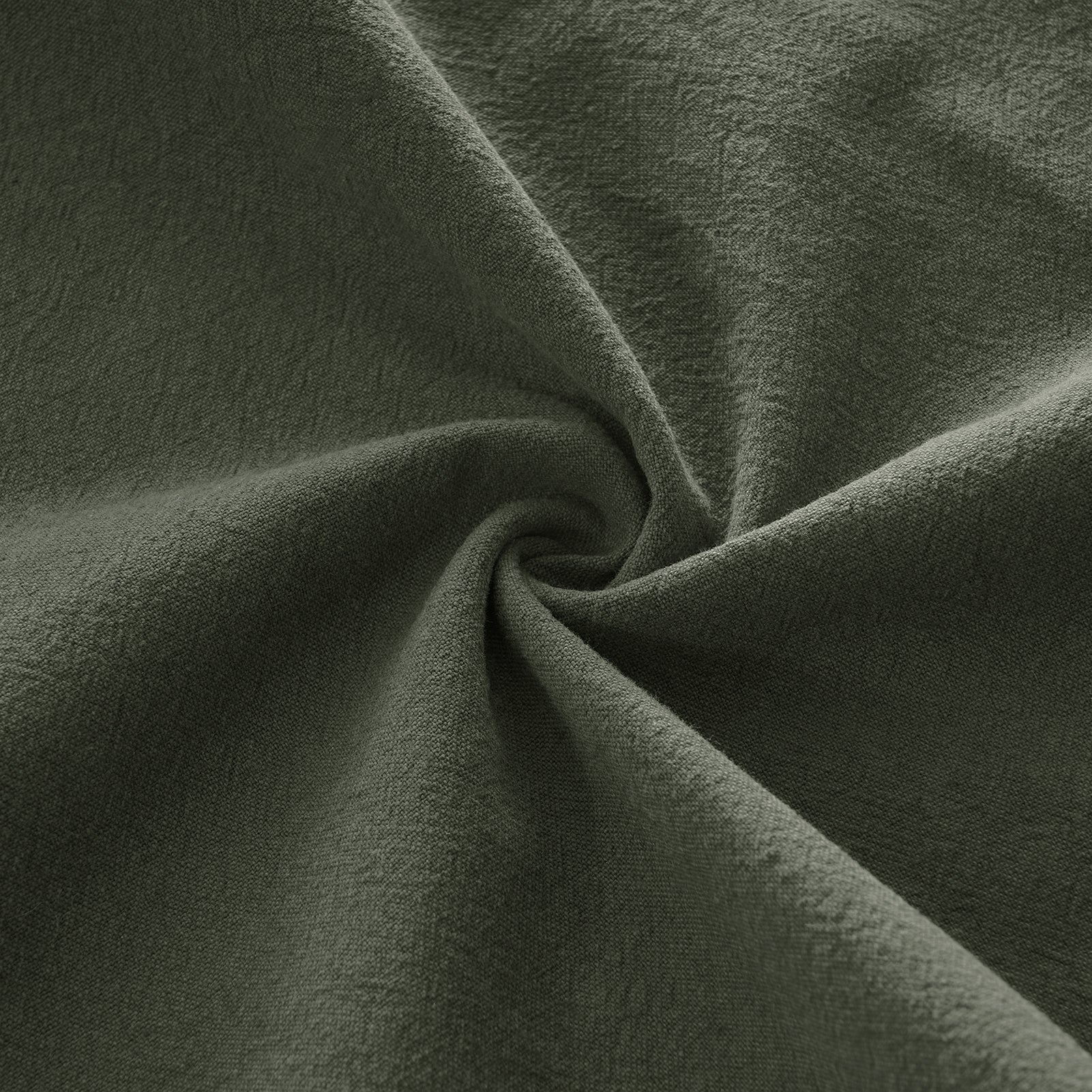 Linen & Cotton Blend European Pillowcases - Twin-Pack - Khaki Green