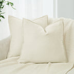 Linen & Cotton Blend Cushion Covers - Twin-Pack - Linen
