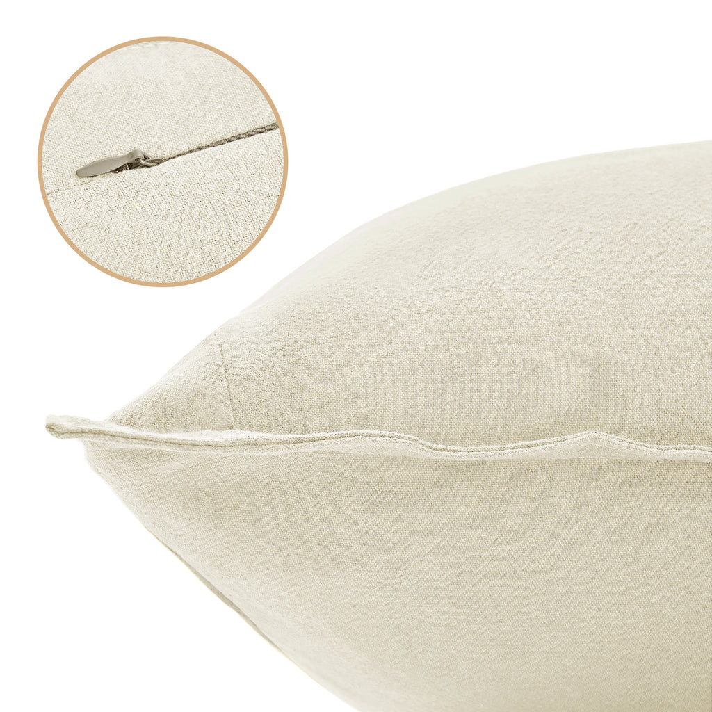 Linen & Cotton Blend Cushion Covers - Twin-Pack - Linen