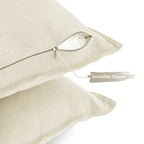 Linen & Cotton Blend Cushion Covers - Twin-Pack - Linen