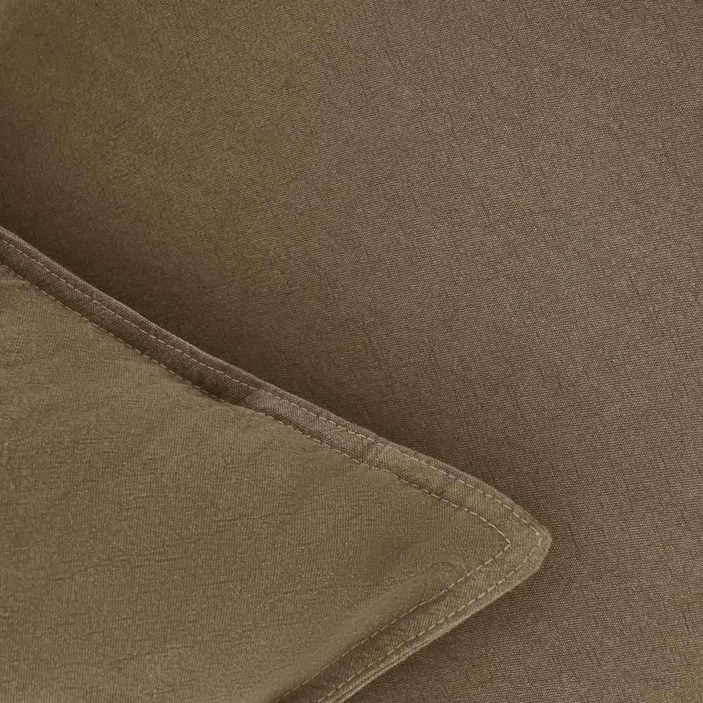 Linen & Cotton Blend Cushion Covers - Twin-Pack - Tan
