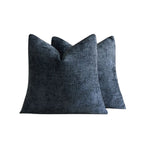 Chenille Grid - European Pillowcases - Pack of 2 - Midnight, 65cm x 65cm