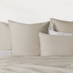 Vintage Washed Cotton European Pillowcases - Natural