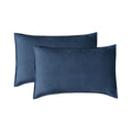 Vintage Washed Microfibre King Pillowcases - Twin-Pack - Navy Blue - 50cm x 90cm
