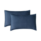 Vintage Washed Microfibre King Pillowcases - Twin-Pack - Navy Blue - 50cm x 90cm
