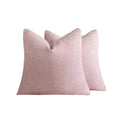 Chenille Grid - European Pillowcases - Pack of 2 - Pink, 65cm x 65cm