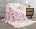 Ultra-Soft Long Tie-Dye Faux Fur Plush Shaggy Throw – Rose