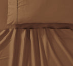 Vintage Washed Cotton Sheet Set with Matching Pillowcases - Rust