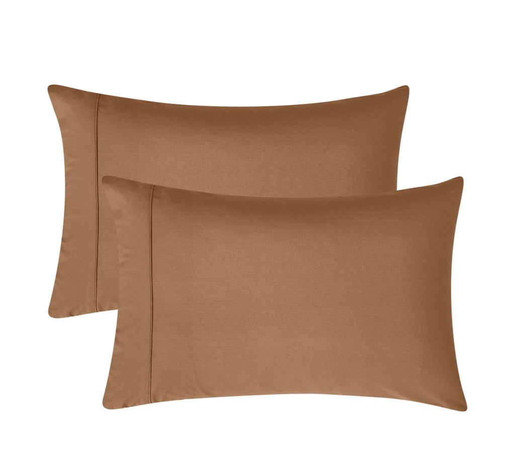 Vintage Washed Cotton Sheet Set with Matching Pillowcases - Rust