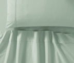Vintage Washed Cotton Sheet Set with Matching Pillowcases - Sage