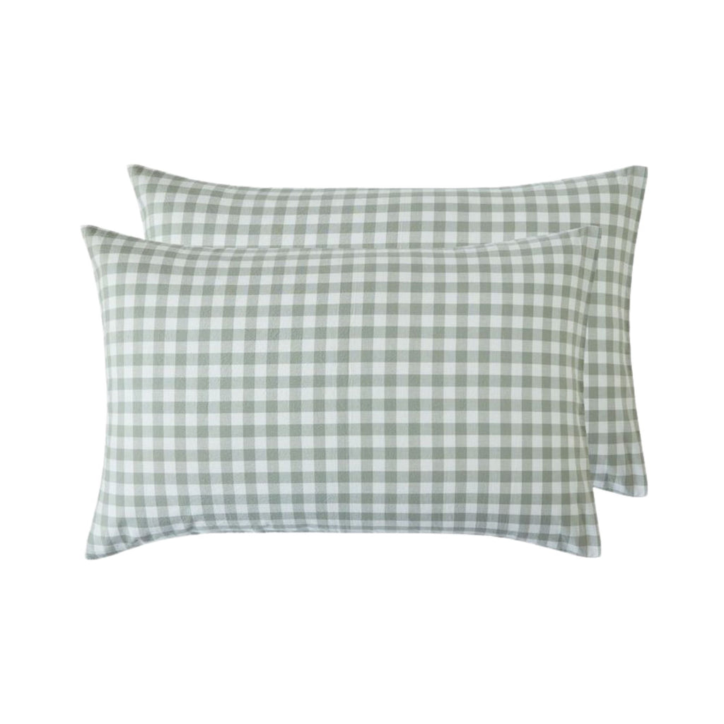 Yarn-Dyed Vintage Washed Cotton Sheet Set - Sage