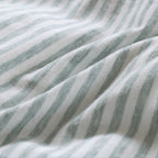 Jersey Cotton Quilt Cover Set - Sage Stripe