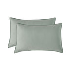 Vintage Washed Microfibre King Pillowcases - Twin-Pack - Sage - 50cm x 90cm