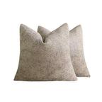 Chenille Grid - European Pillowcases - Pack of 2 - Taupe, 65cm x 65cm
