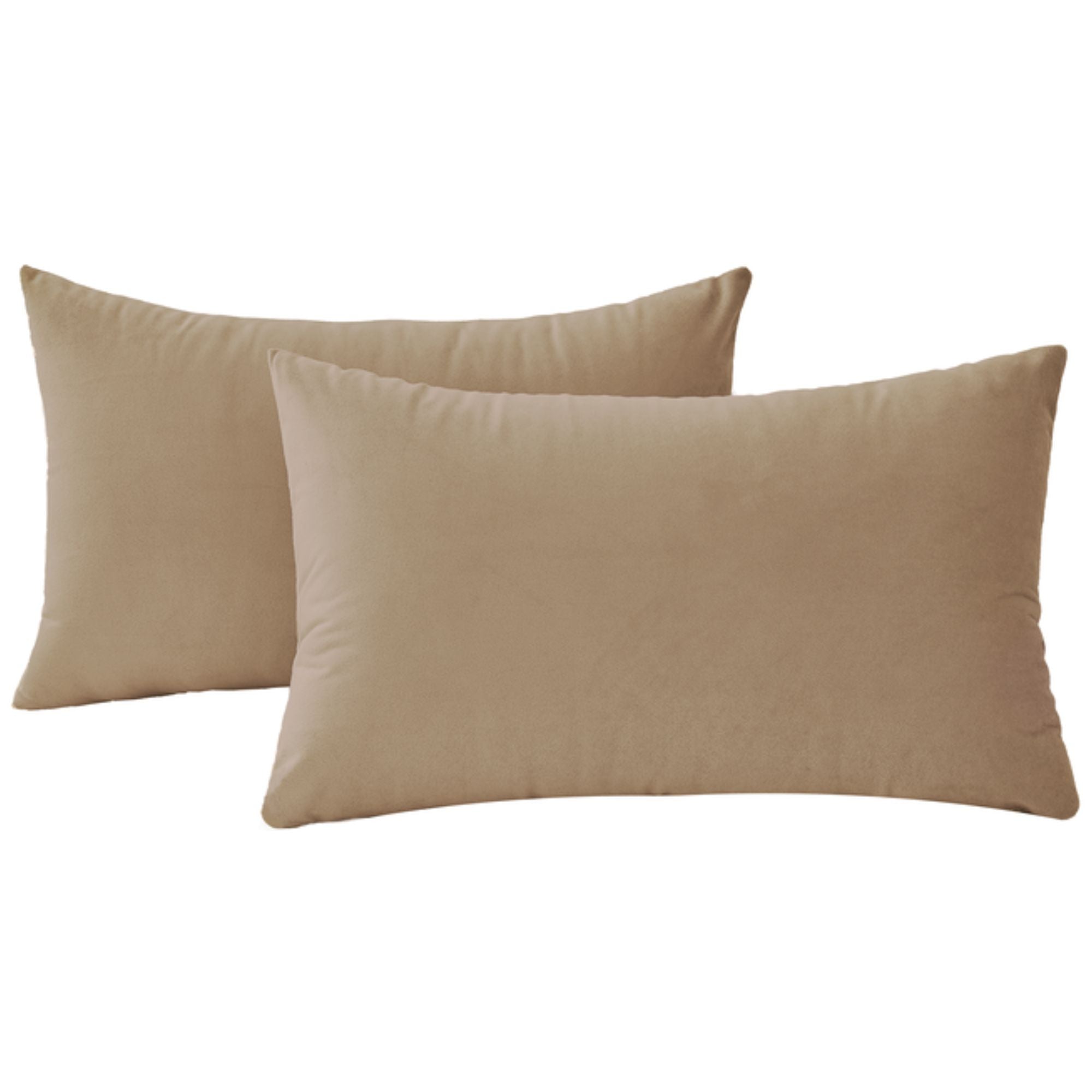 Velvet Cushion Covers - Twin-Pack - Beige